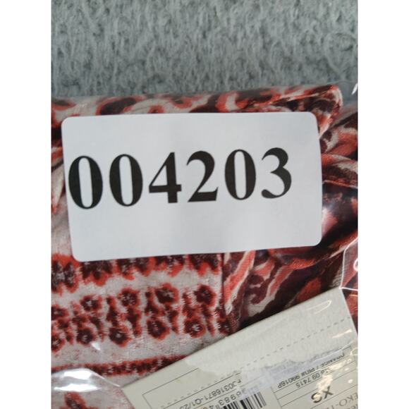 Knox Rose Shirt Womens XS Orange Pattern Boho Flowy Tunic Short Sleeve NWT - Picture 8 of 8